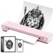 Merkloos Thermische printer - Tattoo printer - Draagbaar - A4 - Bluetooth - Zwart