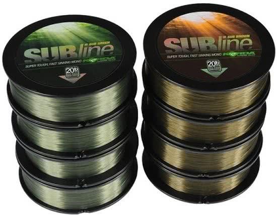 Korda Subline Groen Nylon 15 lb - 0.40mm - 6.8 kg - 1000 meter