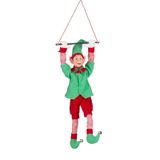 Mica Decorations Elf rood moving with music battery operated l18xb10xh65 cm
