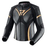Rebelhorn Rebel Dames motorleren jas - Zwart/goud