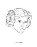 Komar Wandafbeelding | Star Wars Classic Force Faces Leia | kinderkamer, jeugdkamer, decoratie, kunstdruk | zonder lijst | WB101-40x50 | grootte: 40 x 50 cm (breedte x hoogte)