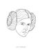 Komar Wandafbeelding | Star Wars Classic Force Faces Leia | kinderkamer, jeugdkamer, decoratie, kunstdruk | zonder lijst | WB101-40x50 | grootte: 40 x 50 cm (breedte x hoogte)