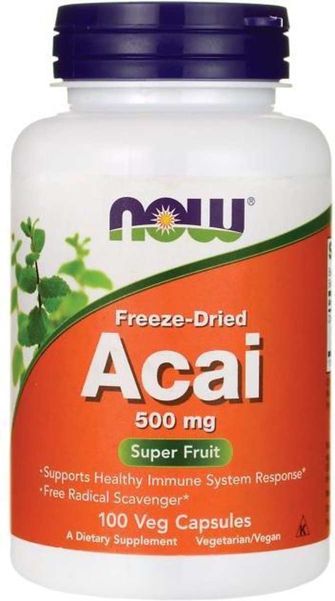 Now Foods Freeze-Dried Acai, 500 mg - 100 capsules