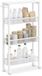 Relaxdays Keukentrolley op wieltjes - 77 x 13 x 45,5 cm - metaal - wit
