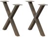 vidaXL - Salontafelpoten - 2 - st - X-vormig - 50x(42-43) - cm - staal - naturel