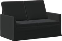 vidaXL 2-zitsbank Zwart 130 x 81 x 82 cm fluweel