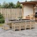 Prolenta Maison Exclusive - Tuinset voor de tuin, 13-delig, met kussens, beige, van polyrotan