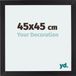 yd. Cadre photo 45x45 cm Noir Grain de bois MDF