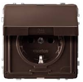 Merten MEG2310-7215 Wandcontactdoos Bruin IP44