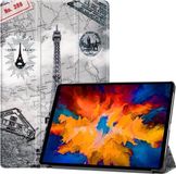 Lunso 3-Vouw sleepcover hoes - Geschikt voor Lenovo Tab P11 Pro - Eiffeltoren