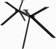 And OutdoorMatch Beileagh Pieds de table - S - Base de table à quatre pieds - Pieds de table en acier - Pieds de table noirs - Style industriel