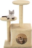 vidaXL Kattenkrabpaal met sisal krabpalen 60 cm beige