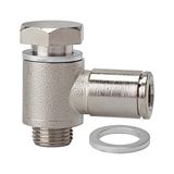 Riegler L-steekschroefverbinding »metallica«, M5 a., voor buitenslang Ø 6 mm, werkdruk max. 16 bar, messing vernikkeld