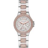 Michael Kors Camille Horloge voor dames, zilverkleurig, analoog, quartz, mineraalglas, staal