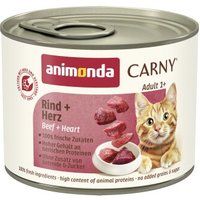 animonda Carny natvoer kat Adult Rund en hart 6x200 g