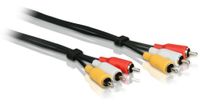 Philips SWV 2966 W/10 stereo audio-/videokabel (3Cinch-3Cinch) 3,0 m