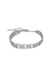 Gaya Leo E-Commerce Ltd. Gaya Bracelet 14 karaat Koper Kristal Transparant Vrouwen Volwassenen Zilver Met steen Bangle 23 cm