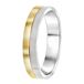 Lucardi Heren Vriendschapsring Parijs - Ring - Vaderdag Cadeautje - Staal - Zilver- en Goudkleurig