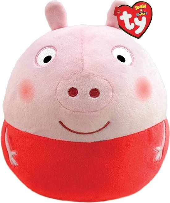 TY Squish A Boo Knuffelkussen Peppa Pig Peppa 31 cm - Blauw