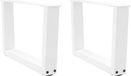 Pieds de table basse 2 pièces forme V 50x(30-31,3) cm acier blanc