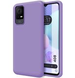 Tumundosmartphone Beschermhoes van vloeibare siliconen, ultrazacht, voor TCL 408, paars