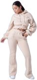 Project X Paris Vrouwelijke flare joggingbroek beige