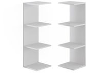 Vicco Paolo Wandplank – 30 x 95 cm Set van 2 Wit