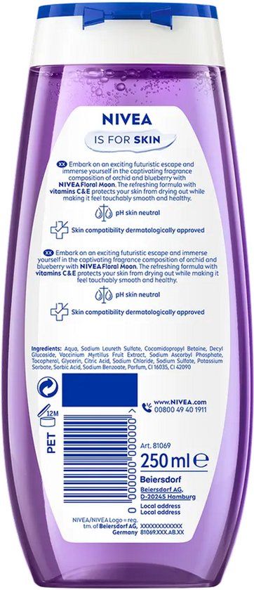 Nivea Floral Moon Orchid & Blueberry Scent Fresh Showergel (250 ml)