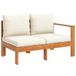 VidaXL Banc de jardin acacia crème