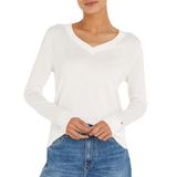 Tommy Hilfiger Dames Gebreide Trui XXS Katoen/Polyamide Wit