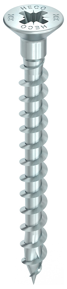 HECO TOPIX-Plus Spaanplaatschroef 4,5x20mm Platkop Geel Verzinkt Voldraad PZD 2 (200 stuks)
