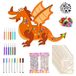 Bois dinosaure kit de bricolage - Dinosaures kit de bricolage - 8 pièces - 20 feutres - Pour enfants et adultes