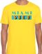 Bellatio Decorations Toppers verkleed T-shirt heren - Miami Vice - geel - Tropische feestkleding XL