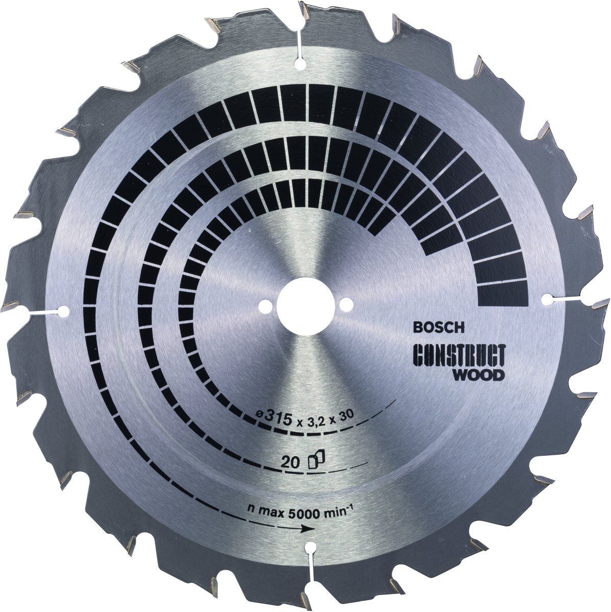 Bosch Cirkelzaagblad Construct Wood 315 x 30 x 3.2 mm 20