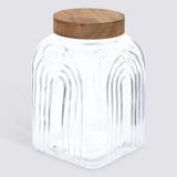 5five Five® Decoratieve glazen voorraadpot 4 liter met Acacia deksel