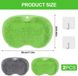 2 pièces brosse pour pieds, brosse pour pieds antidérapante avec ventouses, tapis de lavage de pieds en silicone et gratte-dos pour douche, peeling, massage (gris, vert)