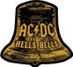 Razamataz AC/DC Hells Bells Cut-Out Patch geel-zwart Polyester