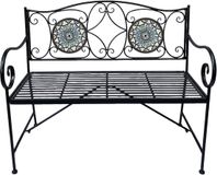 AXI Margot Mozaïek Tuinbank Multikleur – Metalen Tuinbank – 107 x 54 x 92 cm – Tuinbank voor 2 Personen