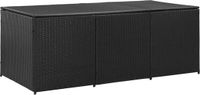 vidaXL Tuinbox 180x90x70 cm poly rattan zwart