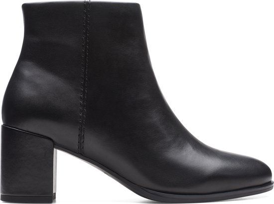 Clarks - Dames - Freva55 Zip - Zwart Leer - Maat 37