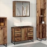 vidaXL Badkamermeubel Set Oud Hout 80 x 33 x 60 cm