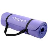 TechFit Fitness Professionele yogamat – ideaal voor gymnastiek thuis, vloeroefeningen, camping, stretching, pilates, 10 mm, paars