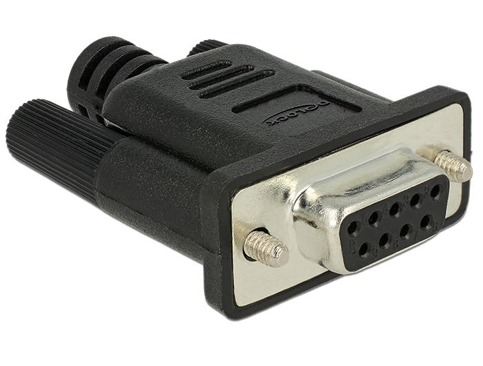 DeLOCK 65843 - RS-232 DB9 Connector - Zilver/Zwart