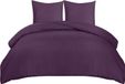 TRANKIELO® Ensemble de housse de couette 220x240 cm - Violet Microfibre