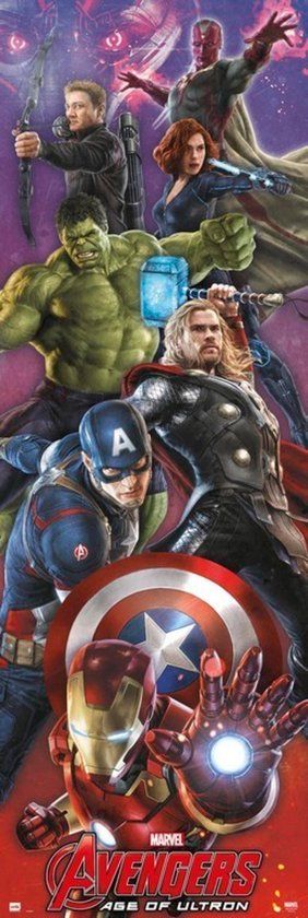 Deurposter Your Decoration B.V. Poster Marvel - Avengers - Age of Ultron 53x158cm