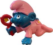 Schleich Smurfin Baby smurfje - 4 cm - Geboorte kindje - de smurfen roze