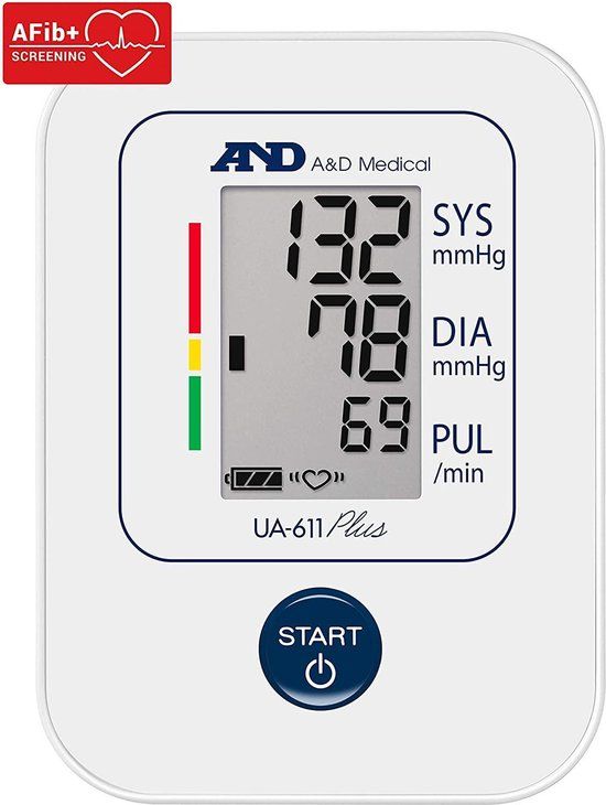 A&D Medical UA-611Plus - Bovenarm Bloeddrukmeter - Wit