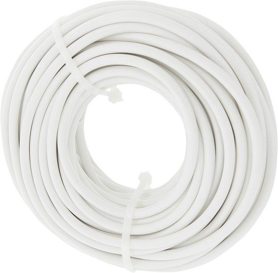 ProCable Huishoudsnoer - VMvS - 20 meter (Wit, 3 x 0.75 mm²)