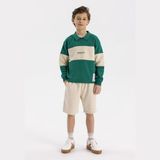 Minoti sweater jongens met ronde hals - katoen - groen
