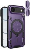 Techsuit Hoesje geschikt voor Apple iPhone Air - CamGuard Pro Back Cover - Paars